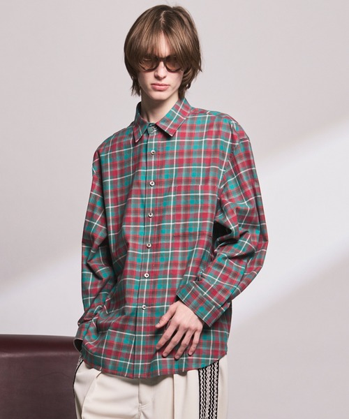 UNISEX》【Italian Dead Stock Fabric】Regular Collar Prime-Over