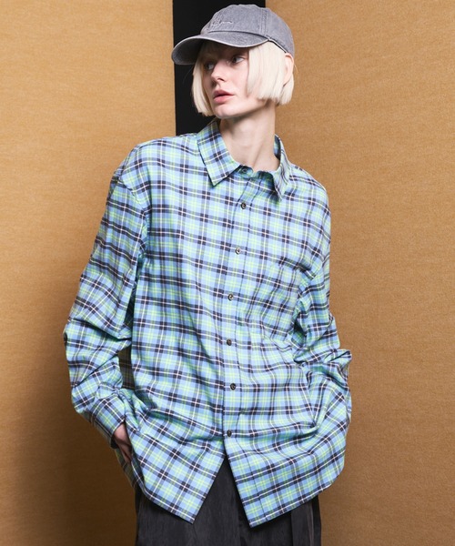 UNISEX》【Italian Dead Stock Fabric】Regular Collar Prime-Over