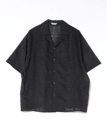 【CLANE】EMBROIDERY LACE BOX SHIRTS