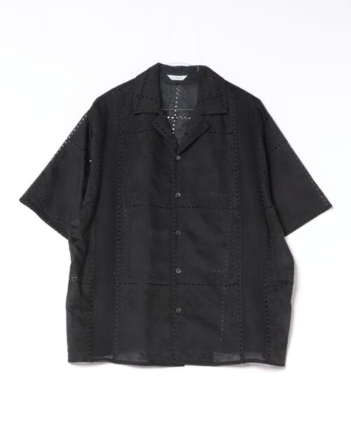 CLANE(クラネ)の「【CLANE】EMBROIDERY LACE BOX SHIRTS(シャツ/ブラウス・レディース・ブラック/ホワイト/マルチ・1)」の2枚目の写真