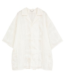 【CLANE】EMBROIDERY LACE BOX SHIRTS