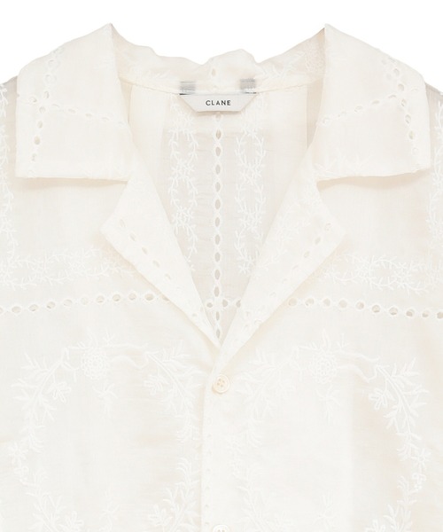 CLANE(クラネ)の「【CLANE】EMBROIDERY LACE BOX SHIRTS(シャツ/ブラウス・レディース・ブラック/ホワイト/マルチ・1)」の5枚目の写真