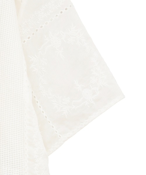 CLANE(クラネ)の「【CLANE】EMBROIDERY LACE BOX SHIRTS(シャツ/ブラウス・レディース・ブラック/ホワイト/マルチ・1)」の6枚目の写真