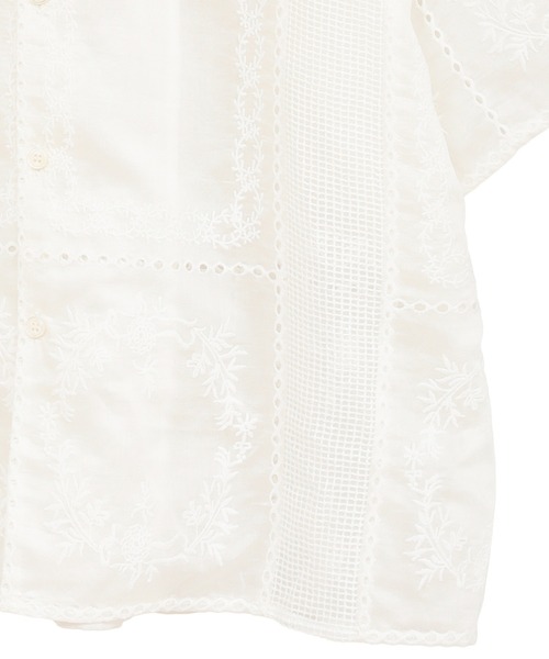 CLANE(クラネ)の「【CLANE】EMBROIDERY LACE BOX SHIRTS(シャツ/ブラウス・レディース・ブラック/ホワイト/マルチ・1)」の7枚目の写真