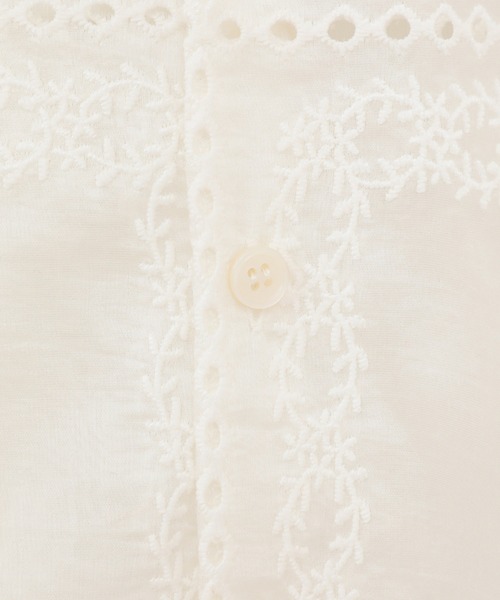 CLANE(クラネ)の「【CLANE】EMBROIDERY LACE BOX SHIRTS(シャツ/ブラウス・レディース・ブラック/ホワイト/マルチ・1)」の8枚目の写真