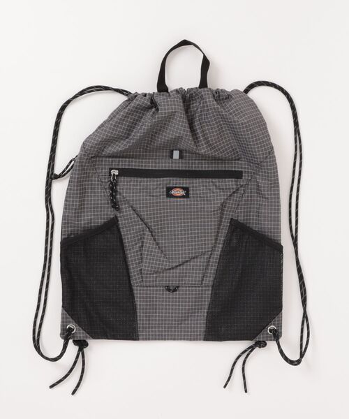 Dickies（ディッキーズ）の「【Dickies】DK ATHLETIC KNAPSACK GRID / ディッキーズ グリッドストップ ナップサック（バックパック/リュック・メンズ・カーキ/ブラック/グレー/ホワイト・FREE）」の3枚目の写真