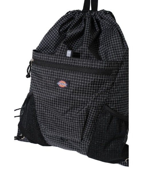 Dickies（ディッキーズ）の「【Dickies】DK ATHLETIC KNAPSACK GRID / ディッキーズ グリッドストップ ナップサック（バックパック/リュック・メンズ・カーキ/ブラック/グレー/ホワイト・FREE）」の9枚目の写真