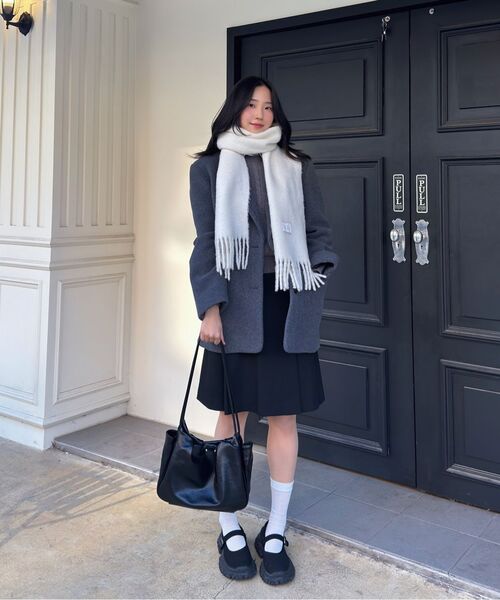 MUSINSA STANDARD WOMAN（ムシンサスタンダードウーマン）の「ウィメンズパネルスリットニーレングススカート[ブラック]（スカート・レディース・その他・LARGE/MEDIUM/SMALL/X-SMALL）」の11枚目の写真