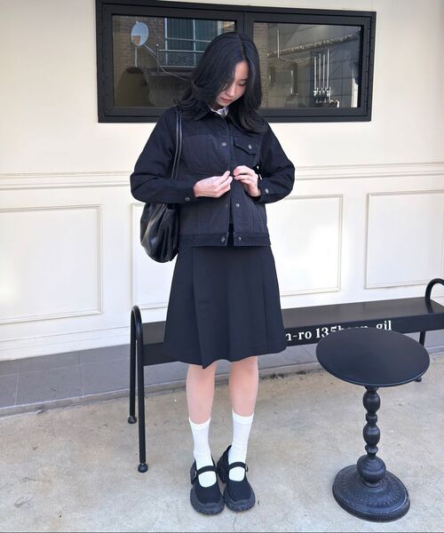 MUSINSA STANDARD WOMAN（ムシンサスタンダードウーマン）の「ウィメンズパネルスリットニーレングススカート[ブラック]（スカート・レディース・その他・LARGE/MEDIUM/SMALL/X-SMALL）」の12枚目の写真