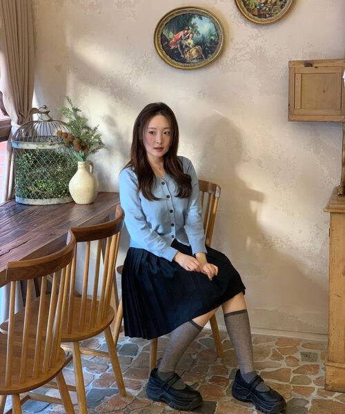 MUSINSA STANDARD WOMAN（ムシンサスタンダードウーマン）の「ウィメンズパネルスリットニーレングススカート[ブラック]（スカート・レディース・その他・LARGE/MEDIUM/SMALL/X-SMALL）」の13枚目の写真
