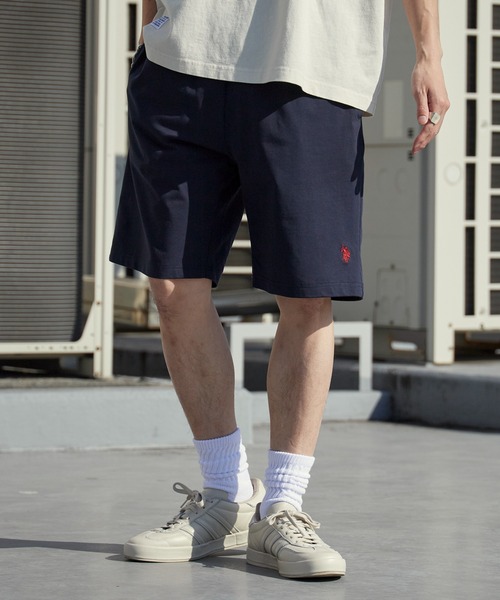 U.S. POLO ASSN.（ユーエスポロアッスン）の「U.S. POLO ASSN./ユーエスポロアッスン ロゴ刺繍 イージー天竺ショートパンツ 接触冷感 秋 秋服 2026年秋冬（その他パンツ・メンズ・杢グレー/ネイビー/ブラック・M/L/LL）」の3枚目の写真