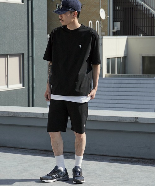U.S. POLO ASSN.（ユーエスポロアッスン）の「U.S. POLO ASSN./ユーエスポロアッスン ロゴ刺繍 イージー天竺ショートパンツ 接触冷感 秋 秋服 2026年秋冬（その他パンツ・メンズ・杢グレー/ネイビー/ブラック・M/L/LL）」の15枚目の写真