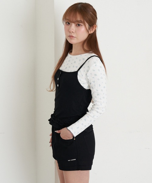 RAY CASSIN（レイカズン）の「花柄レイヤードキャミセット（カーディガン/ボレロ・レディース・ホワイト/ネイビー/グレー・FREE）」の15枚目の写真