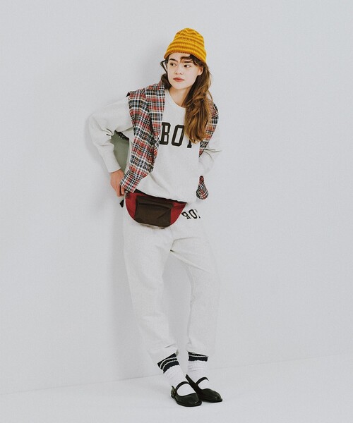 Champion（チャンピオン）の「【別注】Champion / リバースウィーブ(R) パンツ（スウェットパンツ・レディース・グレー/ホワイト系その他/ブラック・SMALL/X-SMALL）」の13枚目の写真