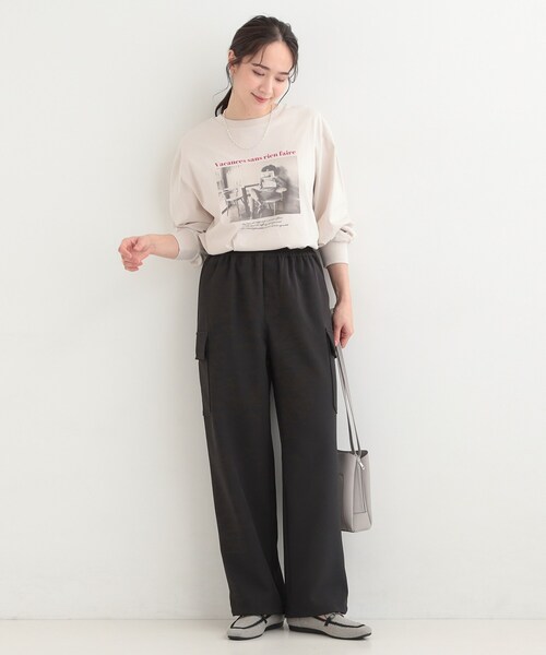 SHOO・LA・RUE（シューラルー）の「【洗濯機可/S-LL/2WAY】こなれたカジュアルスタイルに イージーカーゴパンツ（その他パンツ・レディース・ブラウン系/ブラック・04/03/02/01）」の7枚目の写真