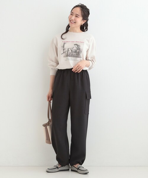 SHOO・LA・RUE（シューラルー）の「【洗濯機可/S-LL/2WAY】こなれたカジュアルスタイルに イージーカーゴパンツ（その他パンツ・レディース・ブラウン系/ブラック・04/03/02/01）」の8枚目の写真