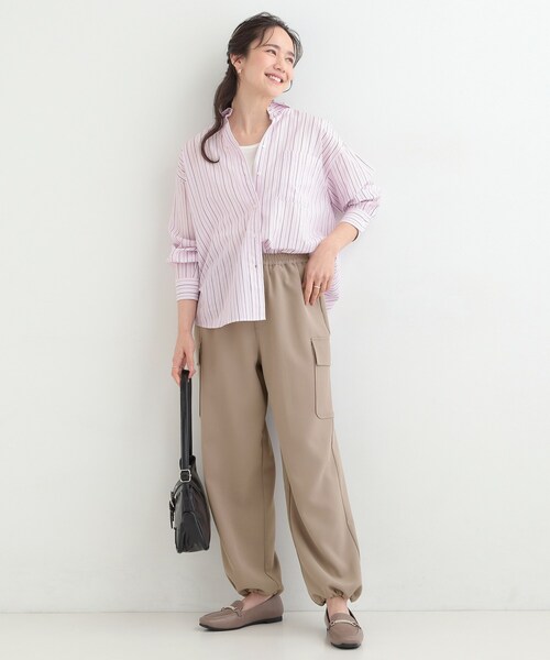 SHOO・LA・RUE（シューラルー）の「【洗濯機可/S-LL/2WAY】こなれたカジュアルスタイルに イージーカーゴパンツ（その他パンツ・レディース・ブラウン系/ブラック・04/03/02/01）」の15枚目の写真