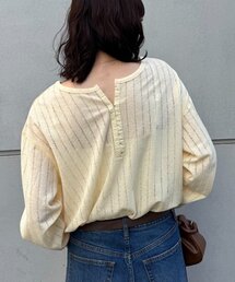 CIAOPANIC TYPY | 【2WAY】針抜きシアーホックヘンリートップス(Tシャツ/カットソー)