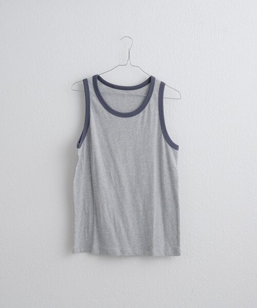 WHIMSIC（ウィムジック）の「【WHIMSIC/2サイズ展開】リンガータンクトップ（タンクトップ・レディース・ブルー/グレー/オフホワイト/ネイビー・2/1）」の2枚目の写真
