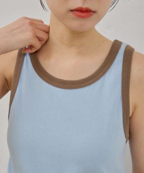 WHIMSIC（ウィムジック）の「【WHIMSIC/2サイズ展開】リンガータンクトップ（タンクトップ・レディース・ブルー/グレー/オフホワイト/ネイビー・2/1）」の20枚目の写真