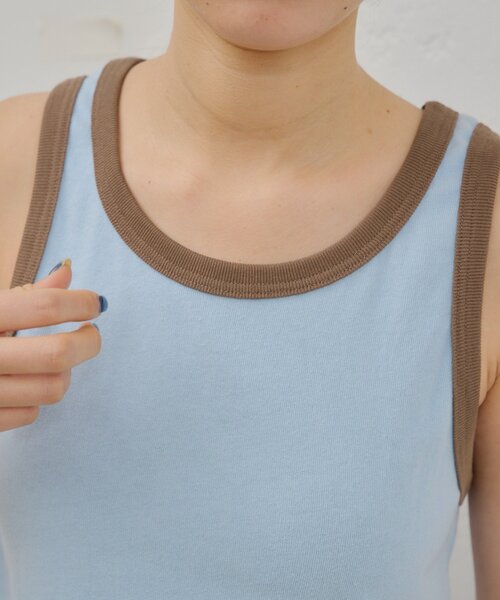 WHIMSIC（ウィムジック）の「【WHIMSIC/2サイズ展開】リンガータンクトップ（タンクトップ・レディース・ブルー/グレー/オフホワイト/ネイビー・2/1）」の21枚目の写真