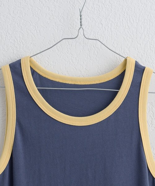 WHIMSIC（ウィムジック）の「【WHIMSIC/2サイズ展開】リンガータンクトップ（タンクトップ・レディース・ブルー/グレー/オフホワイト/ネイビー・2/1）」の8枚目の写真