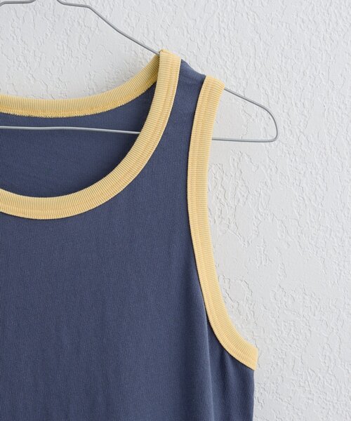 WHIMSIC（ウィムジック）の「【WHIMSIC/2サイズ展開】リンガータンクトップ（タンクトップ・レディース・ブルー/グレー/オフホワイト/ネイビー・2/1）」の9枚目の写真