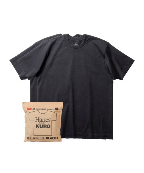セール】【Hanes/ヘインズ】メンズ KURO 【2枚組】クルーネックTシャツ
