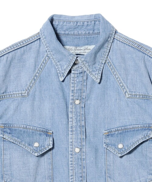 REMI RELIEF（レミレリーフ）の「【別注】REMI RELIEF / Denim Western shirt Classic Fit  Fade Indigo（シャツ/ブラウス・メンズ・ブルー系その他4・SMALL/MEDIUM/LARGE/XX-LARGE/X-LARGE）」の3枚目の写真