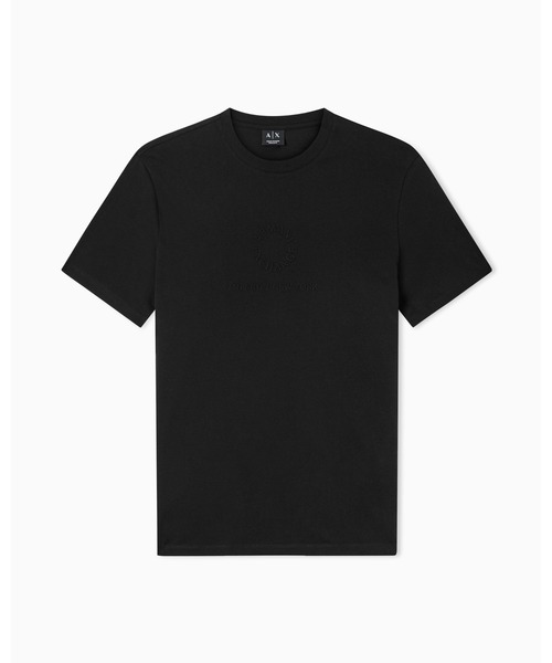 ARMANI EXCHANGE(アルマーニエクスチェンジ)の「【A|X アルマーニ エクスチェンジ】エンボスサークルロゴ 半袖クルーネックTシャツ/REGULAR(Tシャツ/カットソー・メンズ・ブラック/オフホワイト・SMALL/XX-LARGE/X-SMALL/MEDIUM/X-LARGE/LARGE)」の5枚目の写真