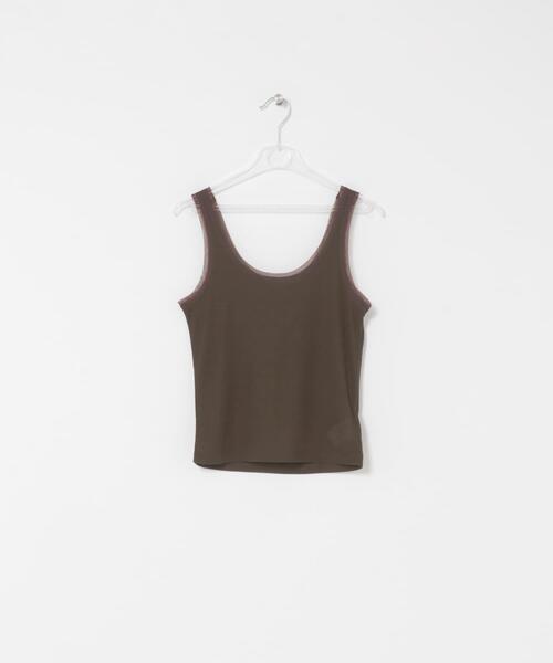 LAATO（ラート）の「layered piping tee（Tシャツ/カットソー・レディース・ブラウン/オフホワイト/グレー・FREE）」の15枚目の写真