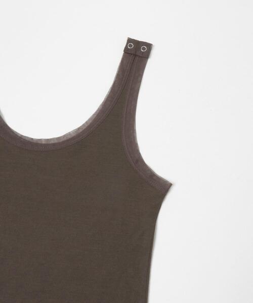 LAATO（ラート）の「layered piping tee（Tシャツ/カットソー・レディース・ブラウン/オフホワイト/グレー・FREE）」の16枚目の写真