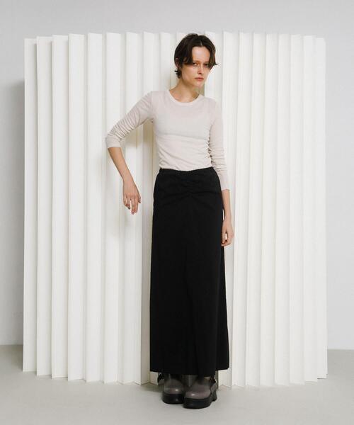 LAATO（ラート）の「layered piping tee（Tシャツ/カットソー・レディース・ブラウン/オフホワイト/グレー・FREE）」の20枚目の写真