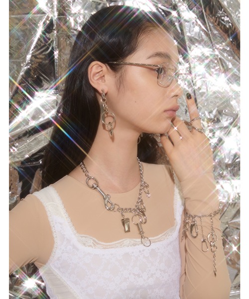 Soierie(ソワリー)の「オール イン キーリング イヤリング / All in keyring earring(イヤリング・レディース・シルバー系・FREE)」の2枚目の写真