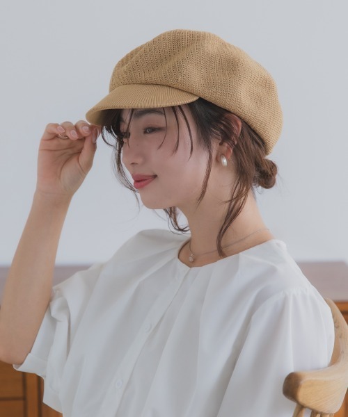 polcadot（ポルカドット）の「麦わらライクキャスケット（キャスケット・レディース・ベージュ/アイボリー/ブラック・FREE）」の3枚目の写真