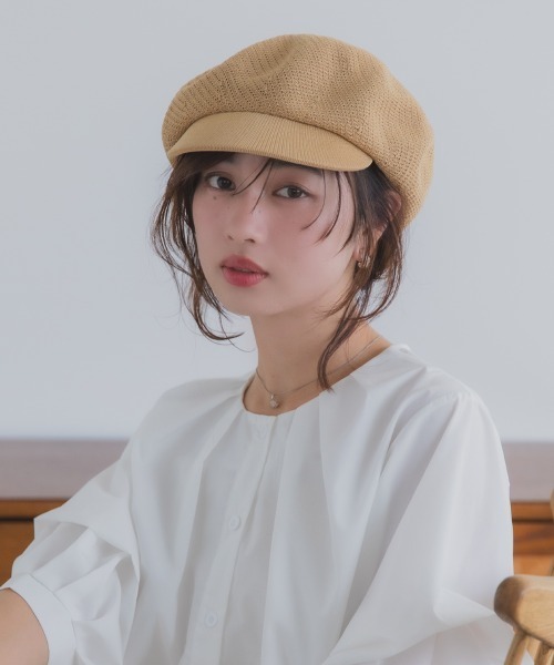 polcadot（ポルカドット）の「麦わらライクキャスケット（キャスケット・レディース・ベージュ/アイボリー/ブラック・FREE）」の7枚目の写真