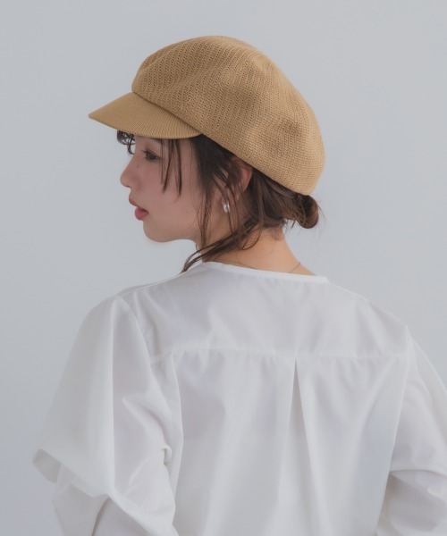 polcadot（ポルカドット）の「麦わらライクキャスケット（キャスケット・レディース・ベージュ/アイボリー/ブラック・FREE）」の10枚目の写真