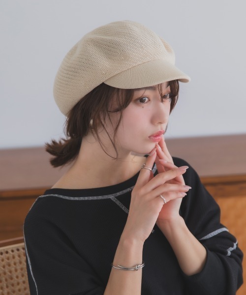 polcadot（ポルカドット）の「麦わらライクキャスケット（キャスケット・レディース・ベージュ/アイボリー/ブラック・FREE）」の16枚目の写真