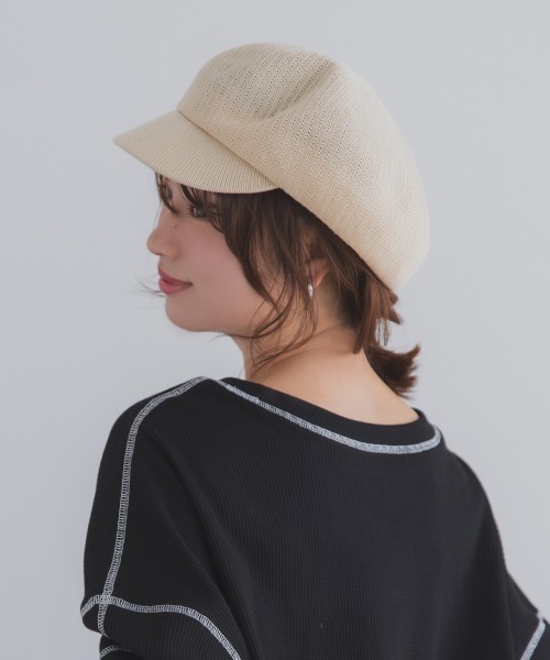 polcadot（ポルカドット）の「麦わらライクキャスケット（キャスケット・レディース・ベージュ/アイボリー/ブラック・FREE）」の17枚目の写真