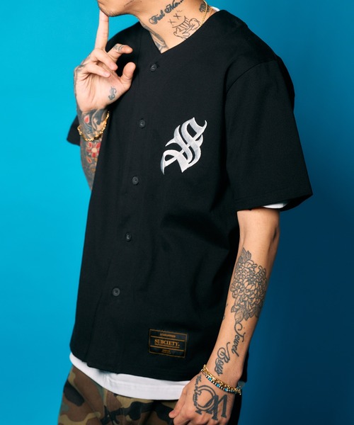 Subciety(サブサエティ)の「Jersey baseball shirt(シャツ/ブラウス・メンズ・ホワイト/アッシュ/ブラック・MEDIUM/X-LARGE/LARGE)」の2枚目の写真