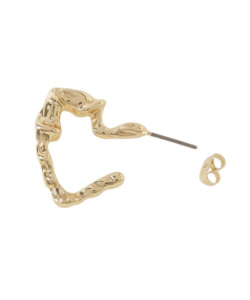 earth music&ecology（アースミュージックアンドエコロジー）の「メタリックハートフープピアス（ピアス（両耳用）・レディース・ゴールド/シルバー・FREE）」の7枚目の写真