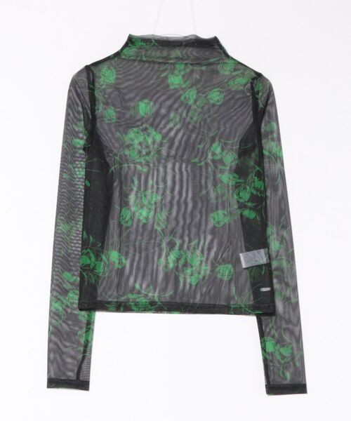 STYLEBLOCK(スタイルブロック)の「フラワープリントパワーネットボトルネックロンT(Tシャツ/カットソー・レディース・ブラウン/ネイビー/ブラック・M)」の3枚目の写真