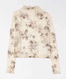 STYLEBLOCK | フラワープリントパワーネットボトルネックロンT(Tシャツ/カットソー)