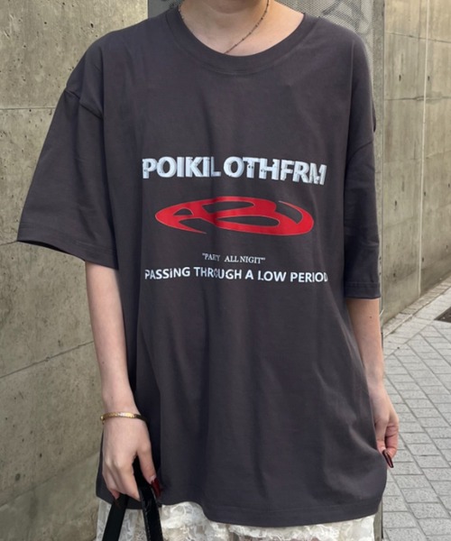 link lot(リンクロット)の「ピグメントヴィンテージライク ロゴTシャツ(Tシャツ/カットソー・メンズ・ブラック/グレー/ホワイト・M/L)」の1枚目の写真