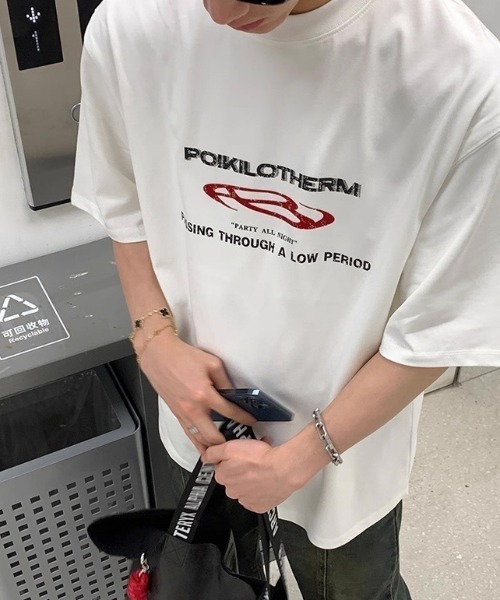 link lot(リンクロット)の「ピグメントヴィンテージライク ロゴTシャツ(Tシャツ/カットソー・メンズ・ブラック/グレー/ホワイト・M/L)」の2枚目の写真