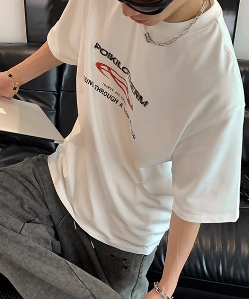 link lot(リンクロット)の「ピグメントヴィンテージライク ロゴTシャツ(Tシャツ/カットソー・メンズ・ブラック/グレー/ホワイト・M/L)」の4枚目の写真