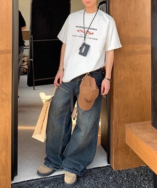 link lot(リンクロット)の「ピグメントヴィンテージライク ロゴTシャツ(Tシャツ/カットソー・メンズ・ブラック/グレー/ホワイト・M/L)」の10枚目の写真