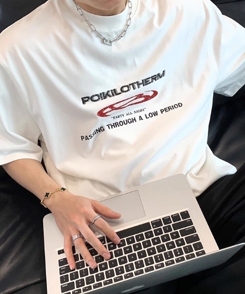 link lot(リンクロット)の「ピグメントヴィンテージライク ロゴTシャツ(Tシャツ/カットソー・メンズ・ブラック/グレー/ホワイト・M/L)」の7枚目の写真