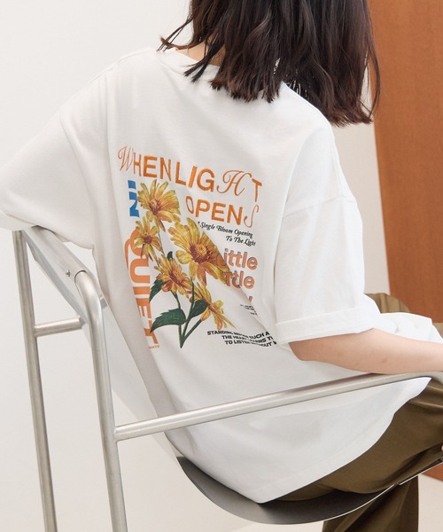 セール】《UNISEX》マーガレットT バックプリント / 刺繍（Tシャツ