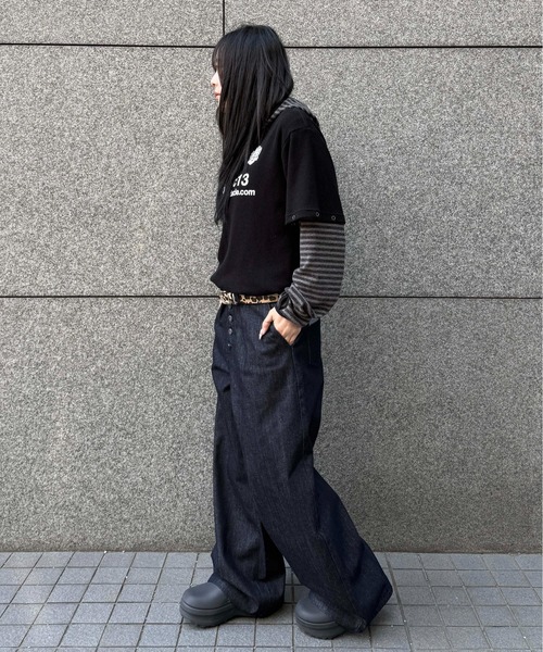 sedacle（セダクル）の「フロントタックリジットデニム２（デニムパンツ・メンズ・インディゴブルー/レオパード/ブラック・LARGE/MEDIUM/SMALL）」の22枚目の写真